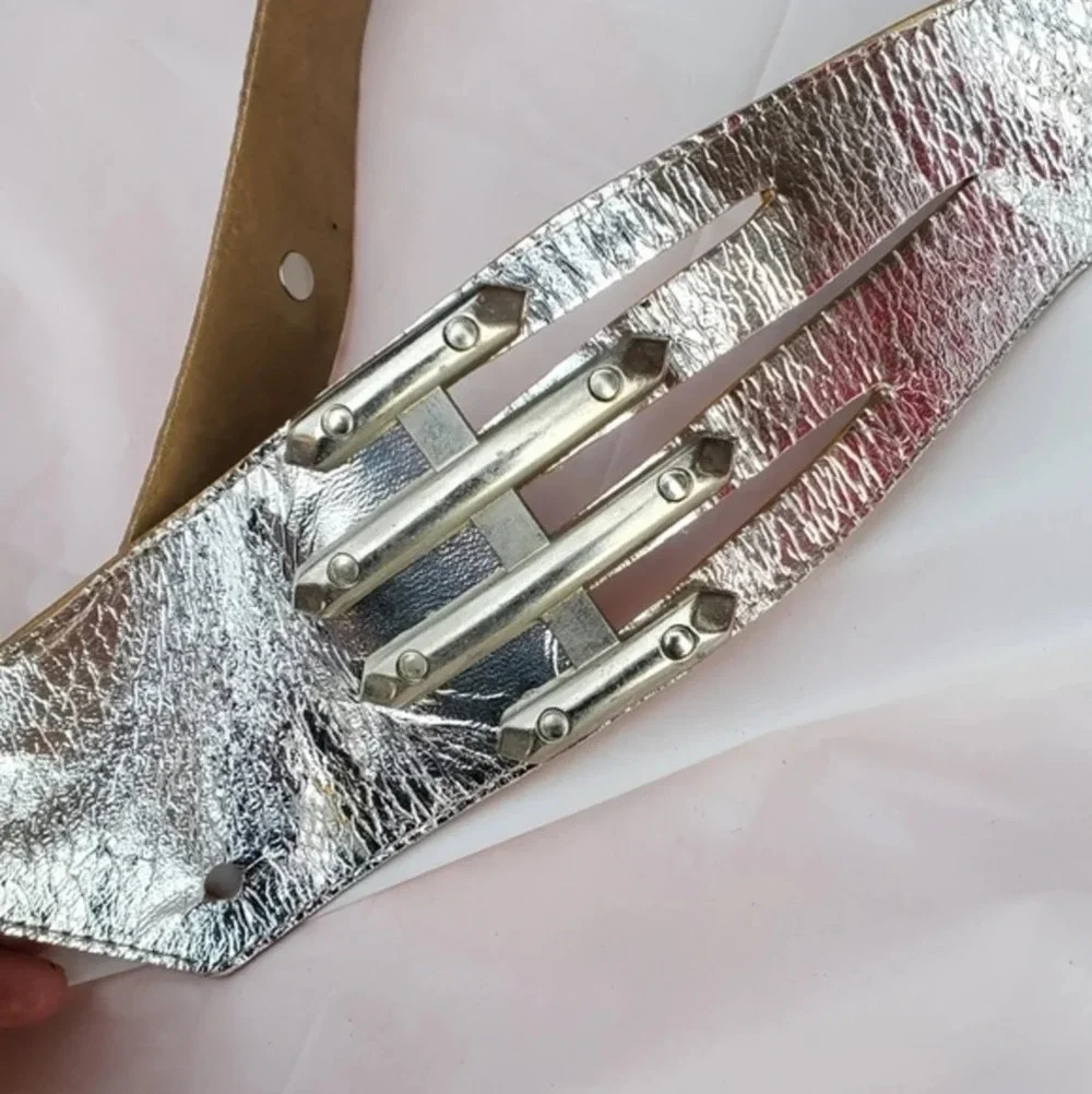 Vintage‎ Silver Foiled belt S..M